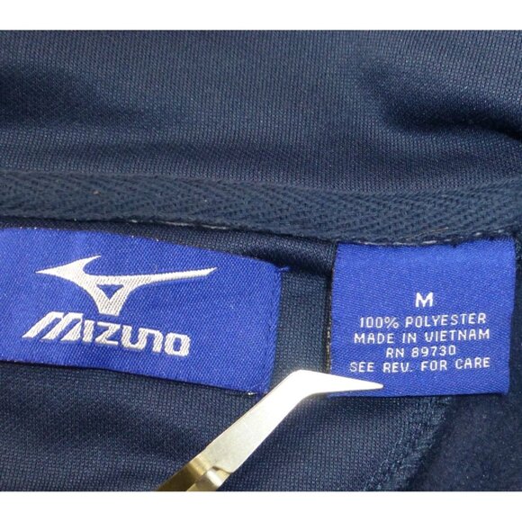 Mizuno Mens Navy Full-Zip Jacket Size M With White Accents - Athletic Polyester - Picture 5 of 11